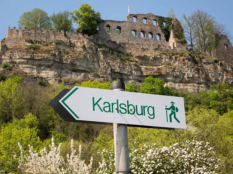 Weg zur Karlsburg in Karlstadt am Main