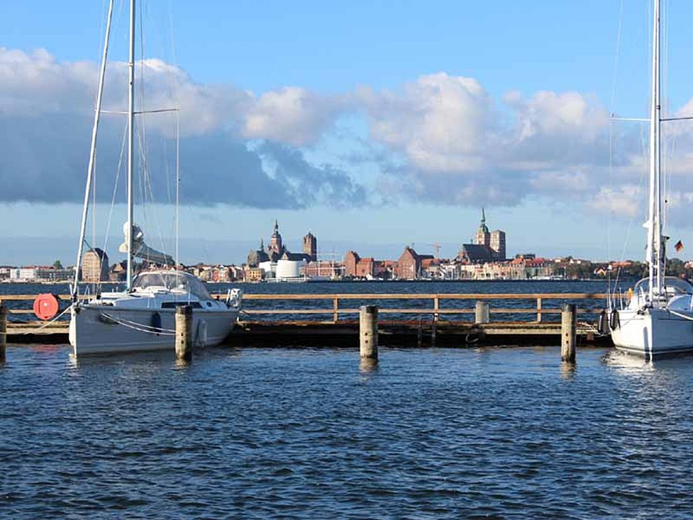 Blick auf Stralsund an der Ostsee