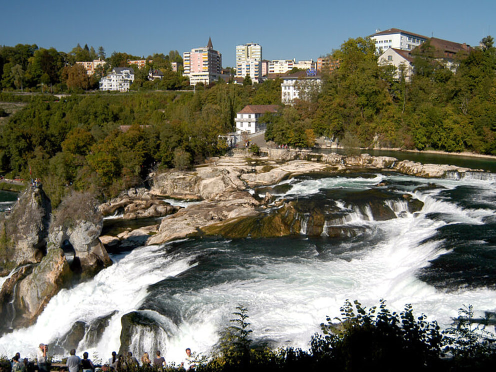 view of the waterfalls at Schaffhausen
