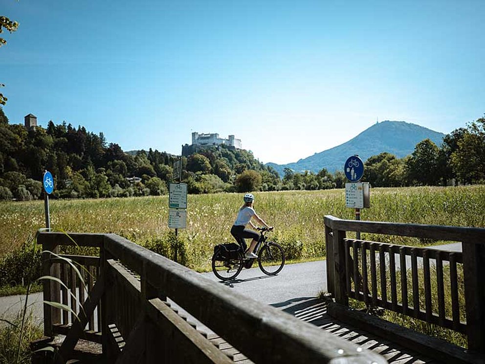 Stadt Salzburg auf dem Tauern-Radweg