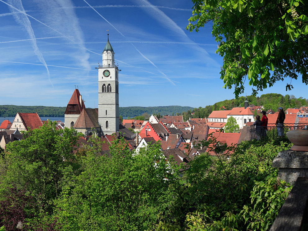 view of the roofs of Überlingen, Germany