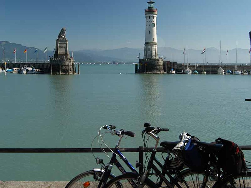 the port of Lindau at Lake Constance