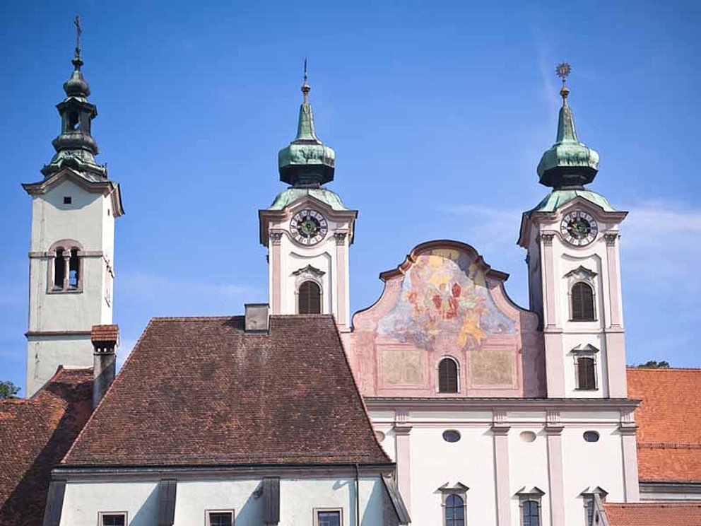 the towers of St. Michael Church in Steyr