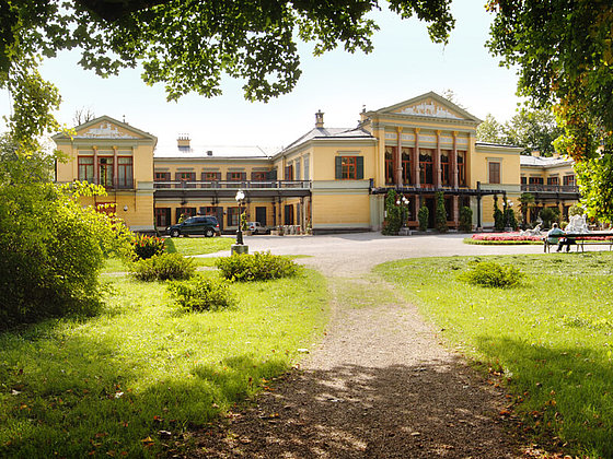 the historic residence is situated in an idyllic parc