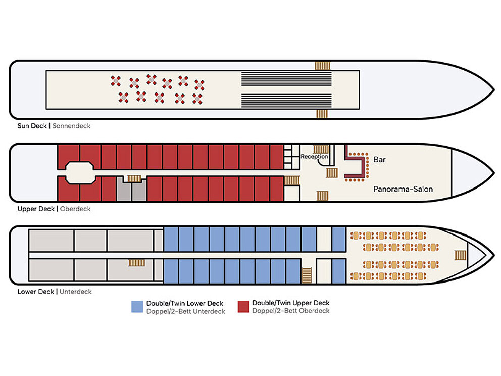 Deckplan der MS Veloria