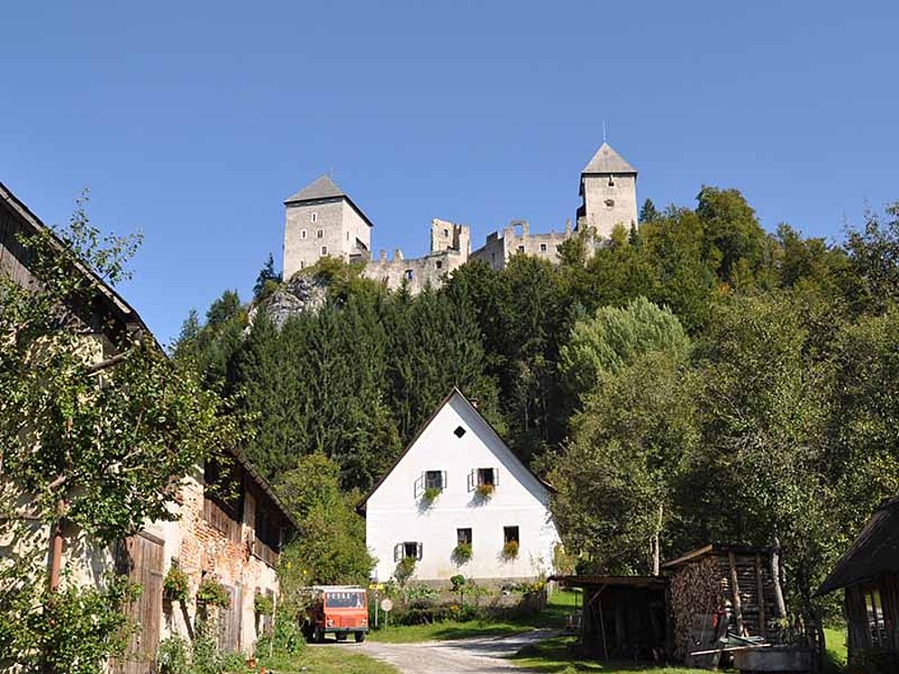 Blick auf die Burg Gallenstein in St. Gallen