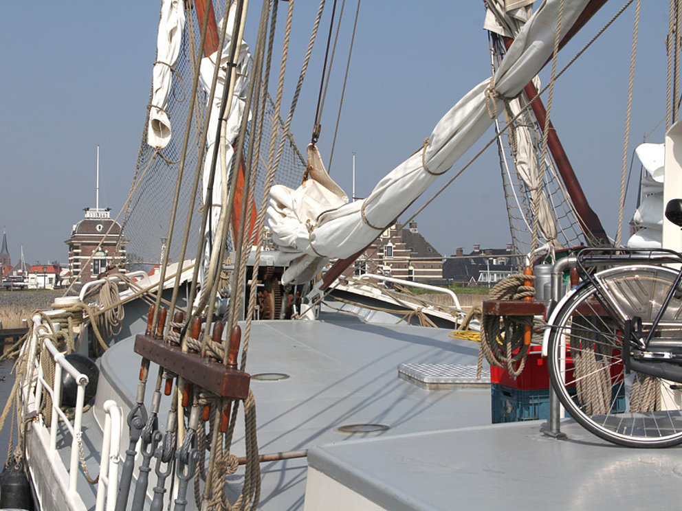 Blick auf das Vordeck des 3-Mast-Klipper Elizabeth