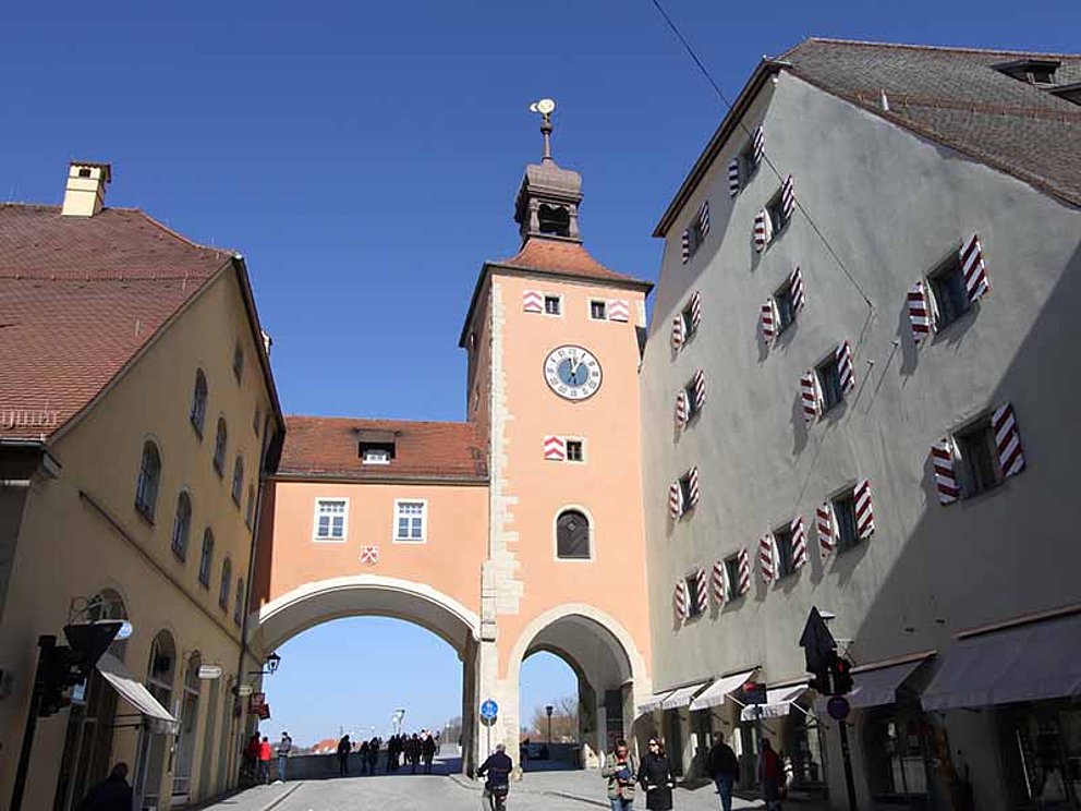 city gate in Regensburg