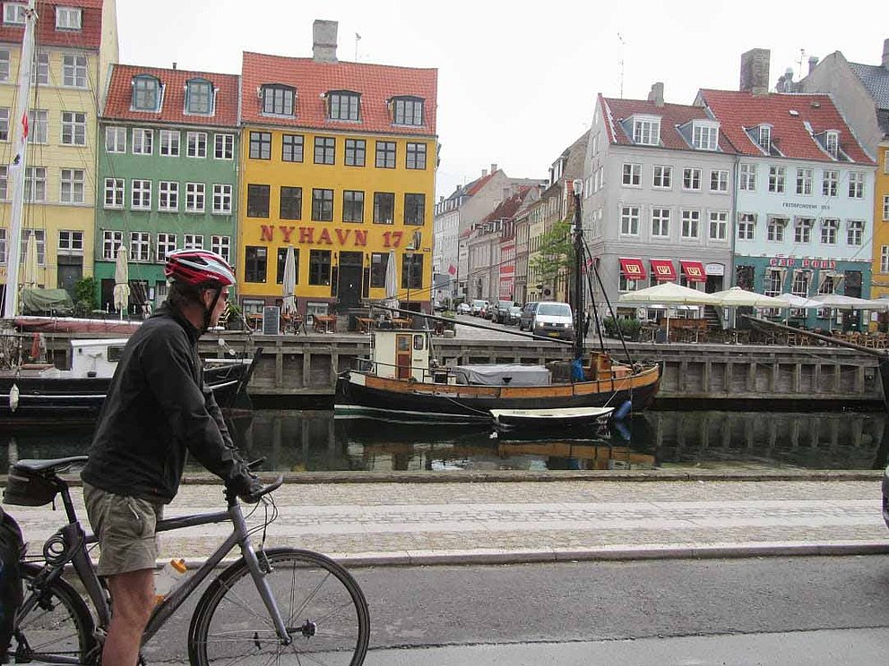 Radtour am Nyhavn in Kopenhagen