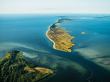 Insel Hiddensee von oben