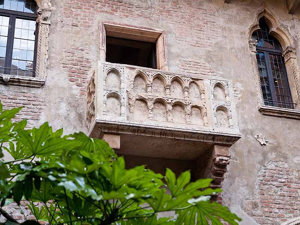Casa di Giulietta - Balkon aus der Geschichte Romeo und Julia in Verona