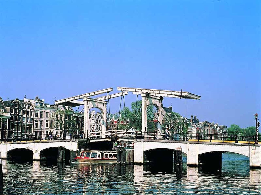 Hebebrücke in Amsterdam in den Niederlanden