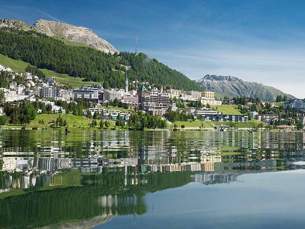 view of St. Moritz in Switzerland