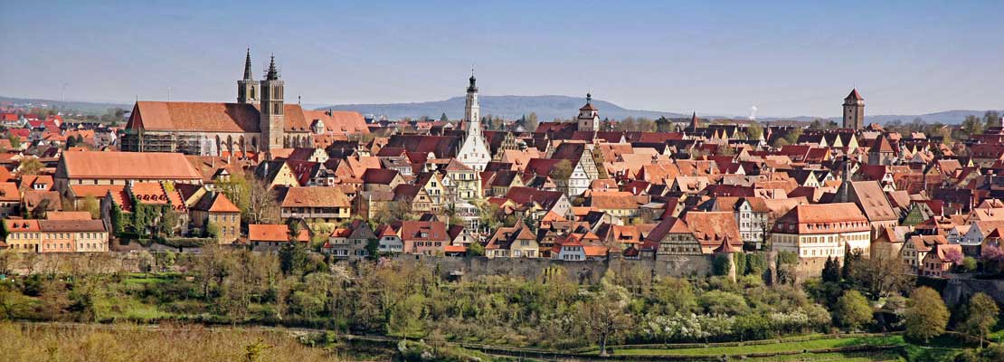 Die Dächer und Fachwerkhäuser von Rothenburg o.d. Tauber