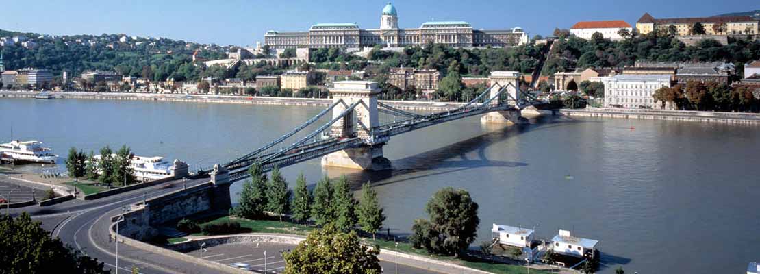 Budapest mit Brücke über Donau