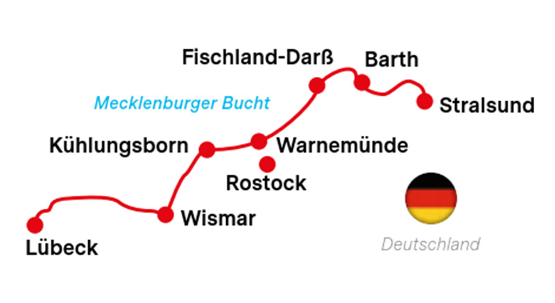 Karte Ostseeradweg