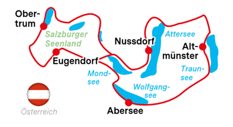 Karte Salzkammergut Radweg, Schnäppchentour